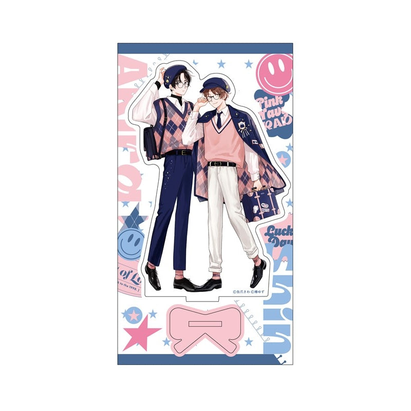 (Goods - Acrylic Stand) Kadokawa BL Fair Acrylic Stand PINK/NAVY TRAD. CLUB Ver. Minato's Laundromat