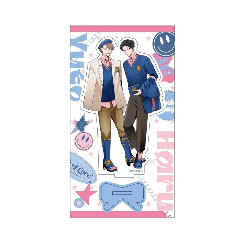 (Goods - Acrylic Stand) Kadokawa BL Fair Acrylic Stand PINK/NAVY TRAD. CLUB Ver. Yu to Haru