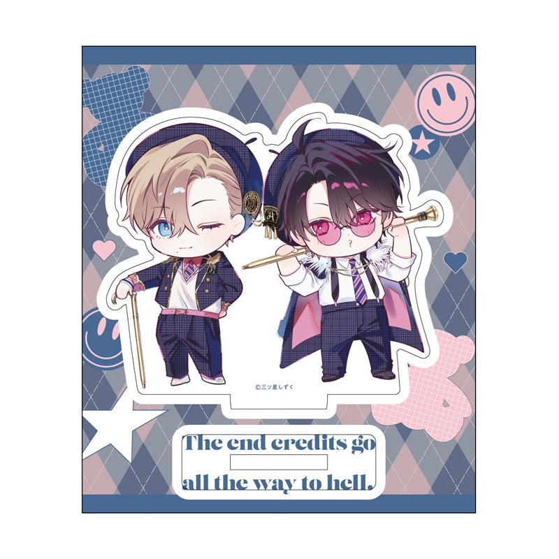 (Goods - Acrylic Stand) Kadokawa BL Fair Chibi Acrylic Stand PINK/NAVY TRAD. CLUB Ver. The End Credits Go All the Way to Hell