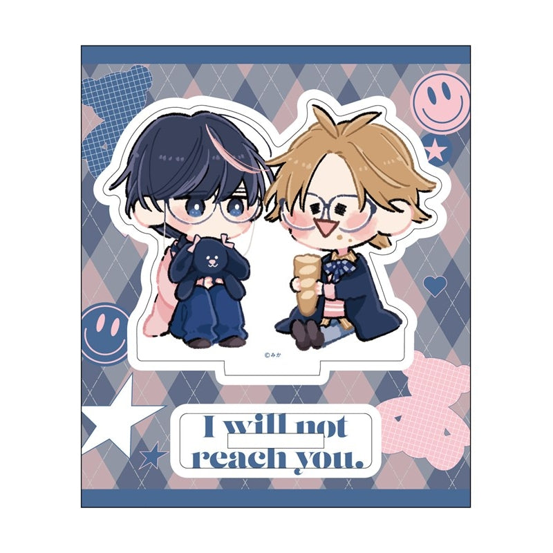 (Goods - Acrylic Stand) Kadokawa BL Fair Chibi Acrylic Stand PINK/NAVY TRAD. CLUB Ver. I Will Not Reach You