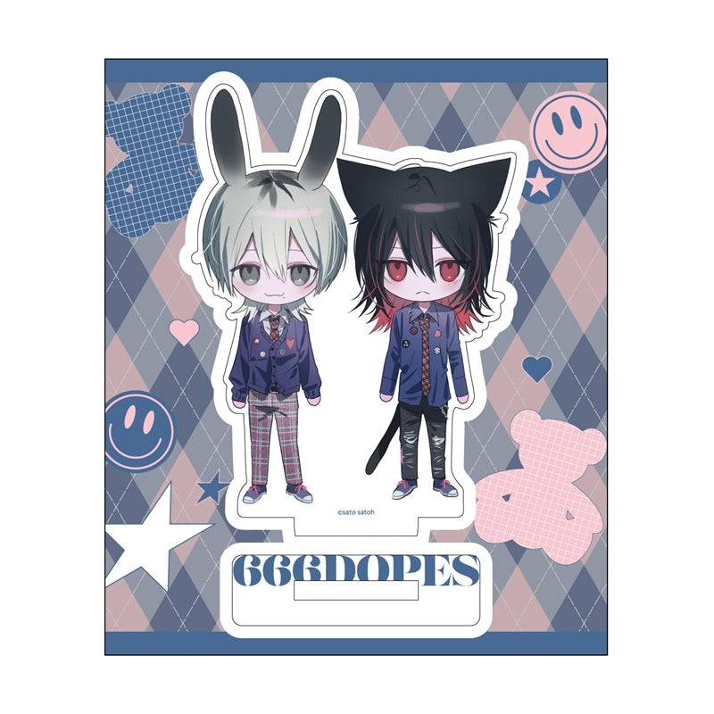 (Goods - Acrylic Stand) Kadokawa BL Fair Chibi Acrylic Stand PINK/NAVY TRAD. CLUB Ver. 666DOPES
