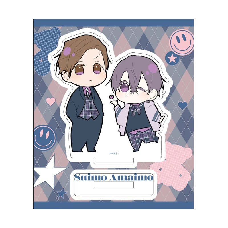 (Goods - Acrylic Stand) Kadokawa BL Fair Chibi Acrylic Stand PINK/NAVY TRAD. CLUB Ver. Sui mo Amai mo