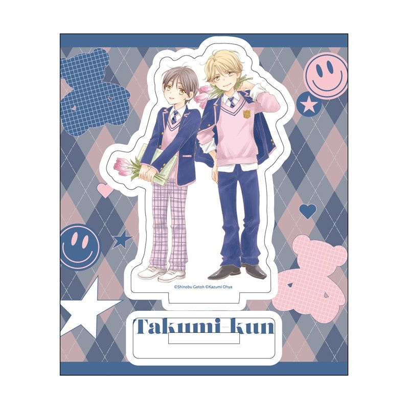 (Goods - Acrylic Stand) Kadokawa BL Fair Chibi Acrylic Stand PINK/NAVY TRAD. CLUB Ver. The Takumi-kun Series