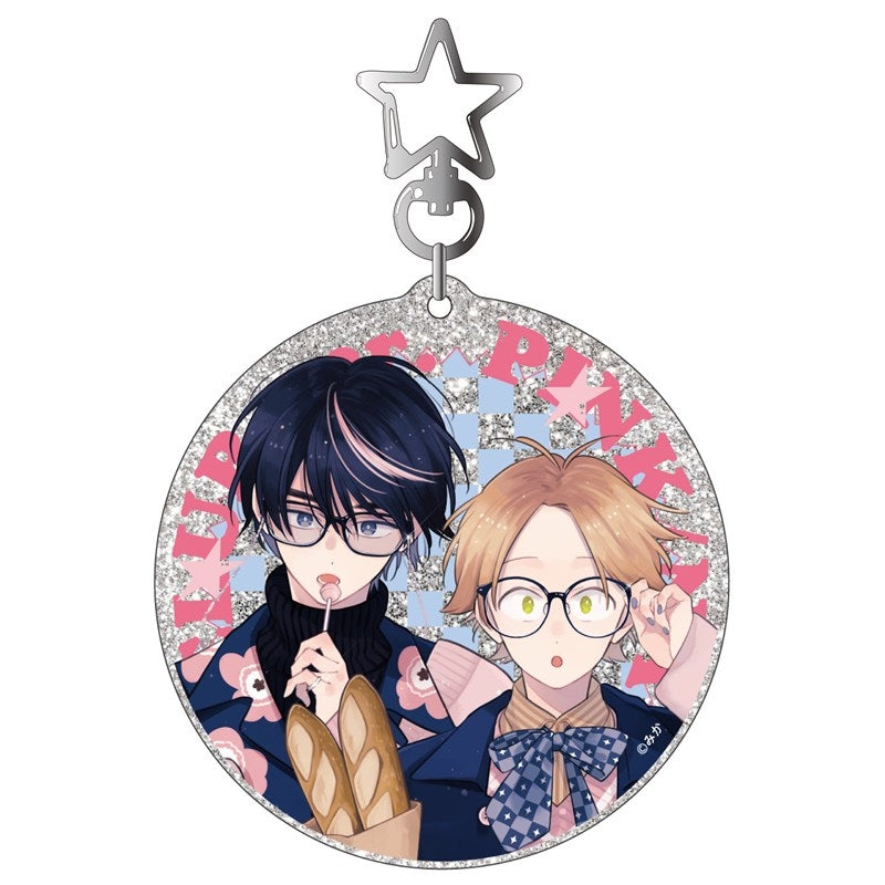 (Goods - Keychain) Kadokawa BL Fair Glitter Acrylic Keychain PINK/NAVY TRAD. CLUB Ver. I Will Not Reach You