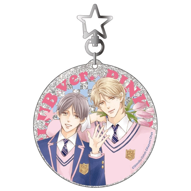 (Goods - Keychain) Kadokawa BL Fair Glitter Acrylic Keychain PINK/NAVY TRAD. CLUB Ver. The Takumi-kun Series