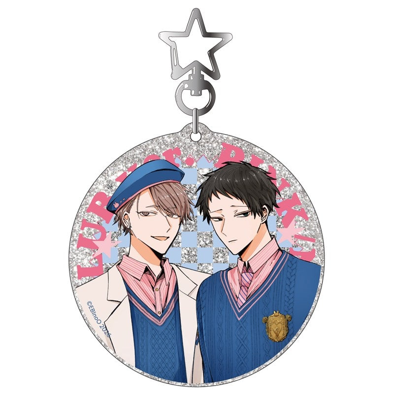 (Goods - Keychain) Kadokawa BL Fair Glitter Acrylic Keychain PINK/NAVY TRAD. CLUB Ver. Yu to Haru