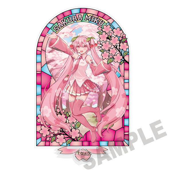 (Goods - Acrylic Stand) Sakura Miku x Hirosaki Sakura Matsuri 2026 Stained Glass Style Finish Acrylic Stand Art by Choke