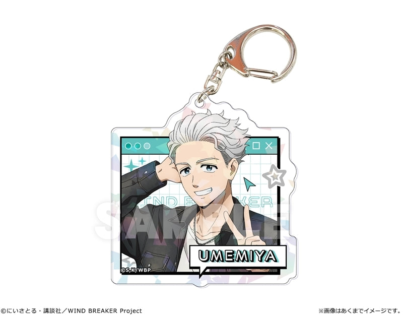(Goods - Keychain) TV Anime WIND BREAKER Holographic Acrylic Keychain Ver. Y2K Style 04 Hajime Umemiya