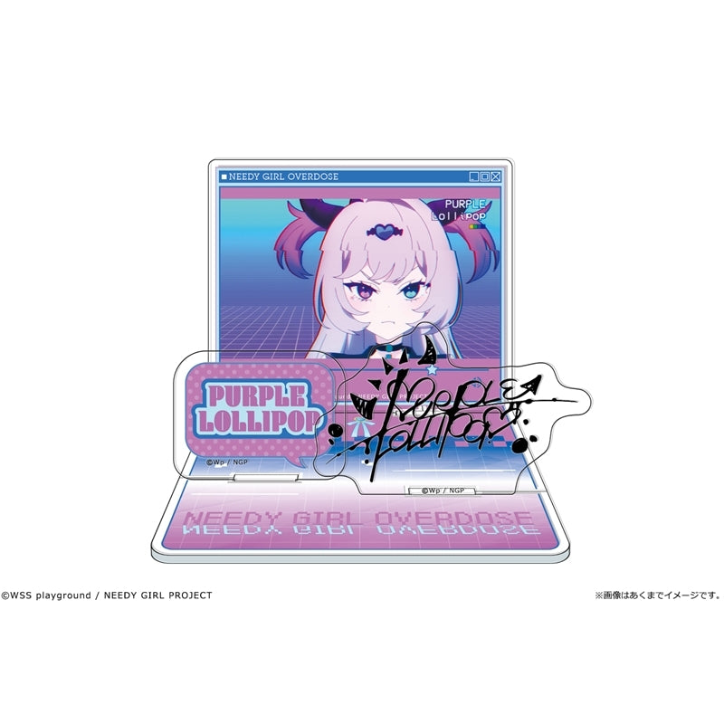 (Goods - Acrylic Stand) NEEDY GIRL OVERDOSE Diorama Acrylic Stand Purple Lollipop