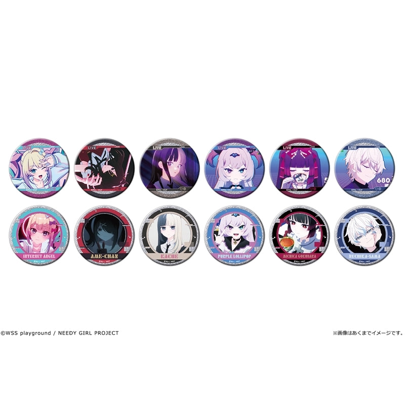 (Goods - Badge) NEEDY GIRL OVERDOSE Trading Glitter Badge Collection (Blind Box -Single)