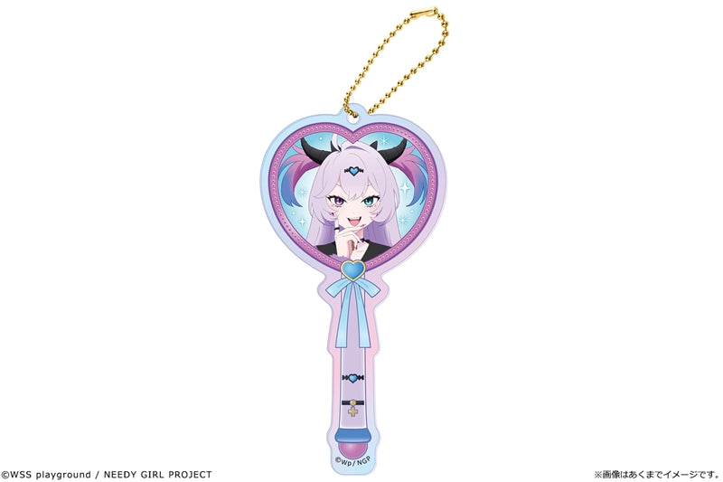 (Goods - Keychain) NEEDY GIRL OVERDOSE Anime Iridescent Acrylic Stick Keychain 04 Purple Lollipop