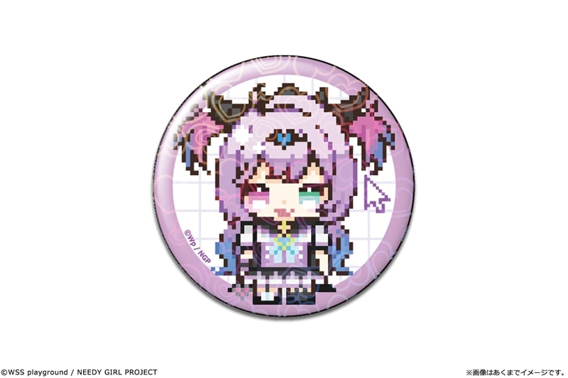 (Goods - Badge) NEEDY GIRL OVERDOSE Anime kawabit Holographic Button Badge 04 Purple Lollipop