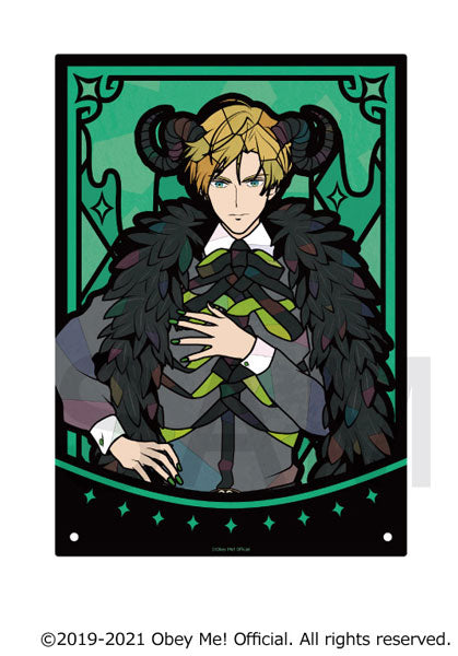 [Obey Me!] Stained Glass Style Acrylic Art Panel Satan