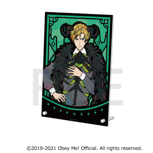 [Obey Me!] Stained Glass Style Acrylic Art Panel Satan