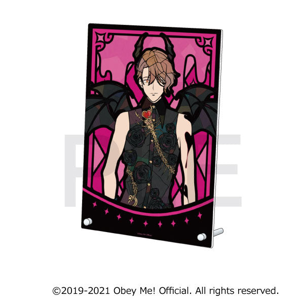 [Obey Me!] Stained Glass Style Acrylic Art Panel Asmodeus
