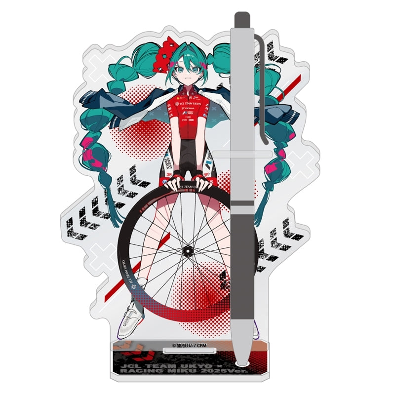 (Goods - Pen holder) Racing Miku 2025 JCL TEAM UKYO Cheering Ver.  Acrylic Pen Stand