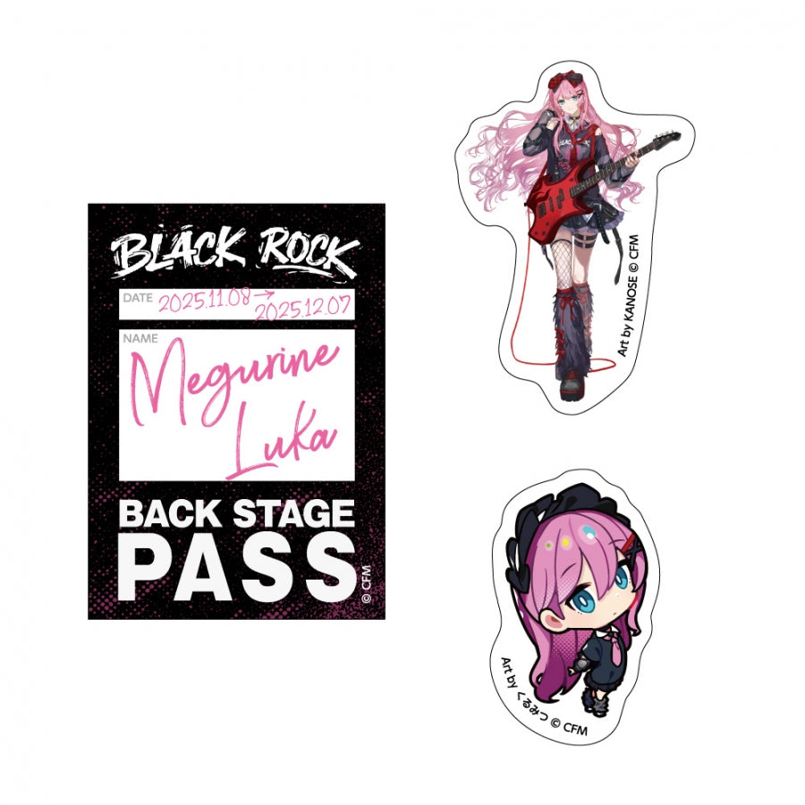 (Goods - Sticker) VOCALOID Sticker Set Band Ver. (Set of 3) Megurine Luka