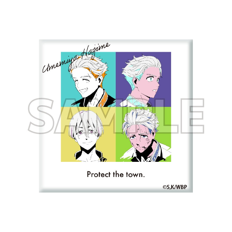 (Goods - Badge) WIND BREAKER Trading Square Button Badge Pop Art