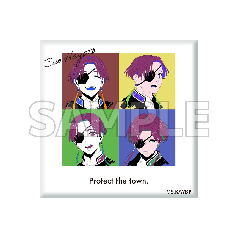(Goods - Badge) WIND BREAKER Trading Square Button Badge Pop Art