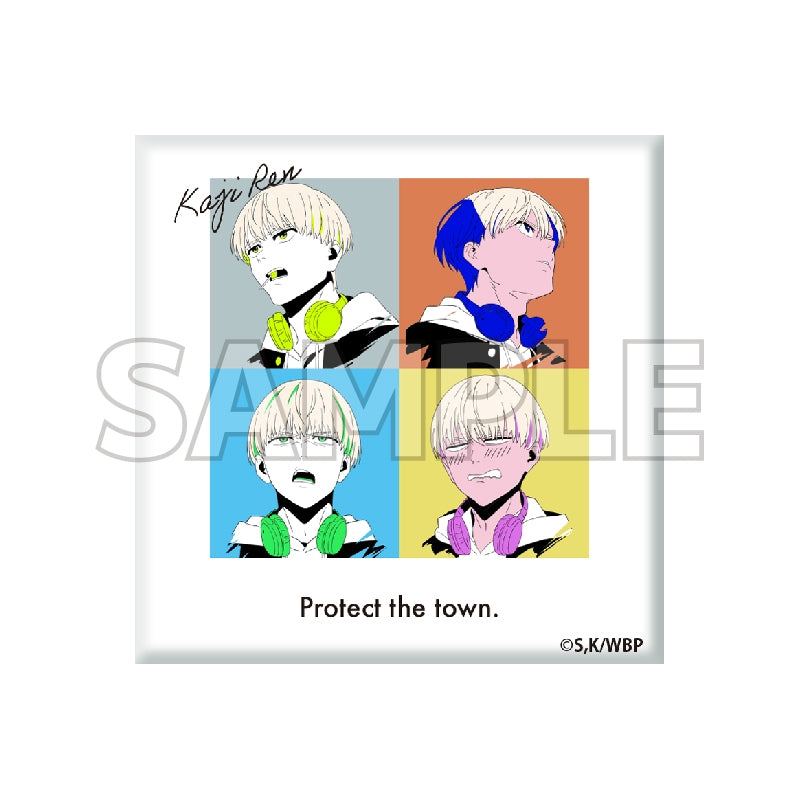 (Goods - Badge) WIND BREAKER Trading Square Button Badge Pop Art