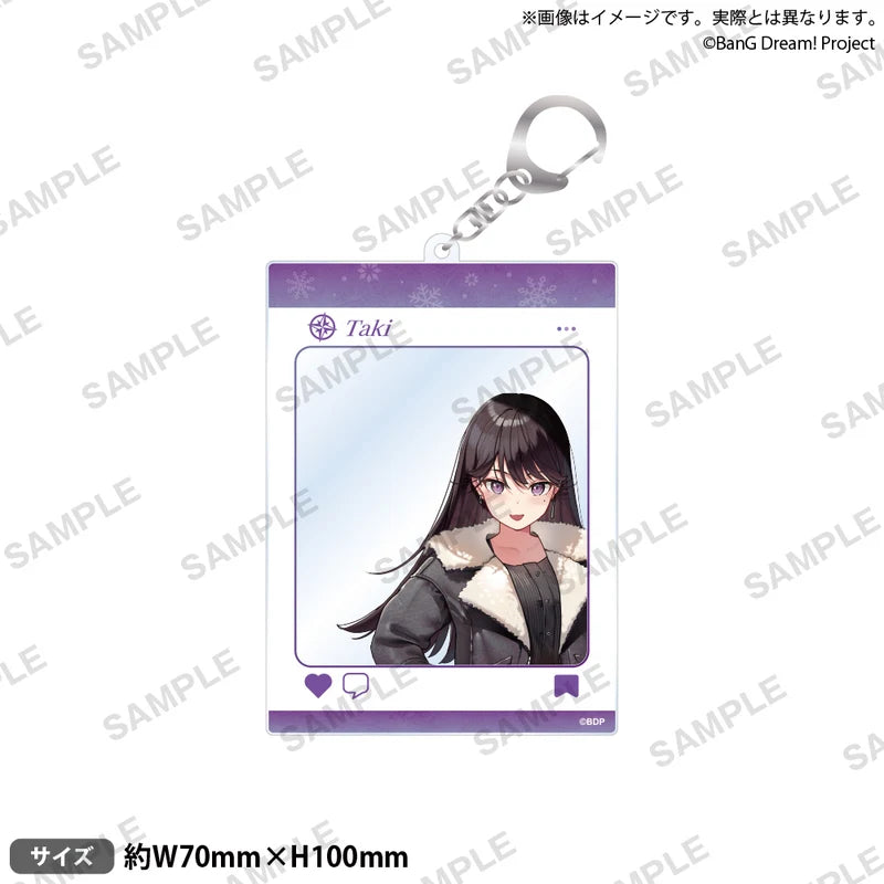 (Goods - Keychain) BanG Dream! SNS-Style Acrylic Keychain Winter Travel Ver. Taki Shiina