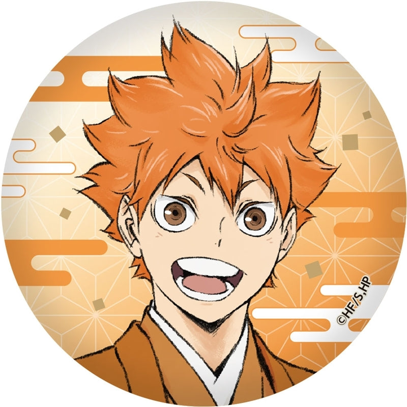 (1BOX=6)(Goods - Badge) Haikyu!! Trading Japanese Washi Paper Button Badge Karasuno/Inarizaki New Year Ver. (6 Types Total)(Blind Box -Single)