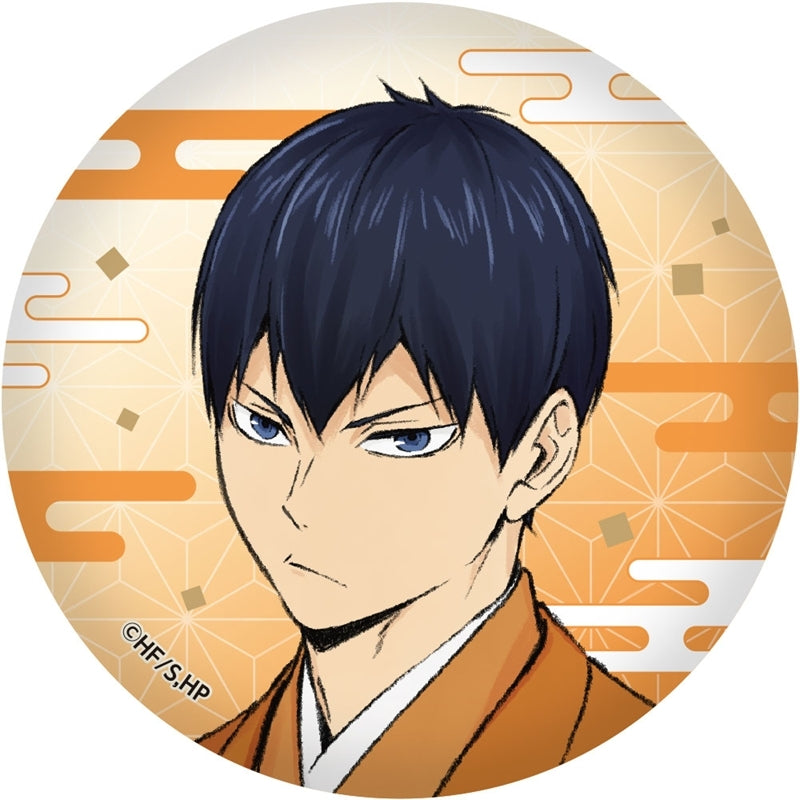 (1BOX=6)(Goods - Badge) Haikyu!! Trading Japanese Washi Paper Button Badge Karasuno/Inarizaki New Year Ver. (6 Types Total)(Blind Box -Single)