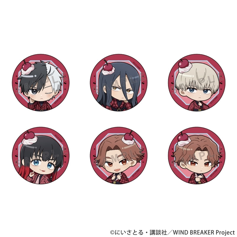 [※Blind](1BOX=6)(Goods - Badge) WIND BREAKER Trading Button Badge (Whipped Cream & Cherry /ver. A)(Blind Box -Single)