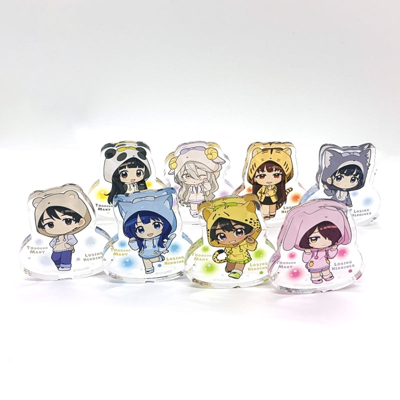 (Goods - Ornament) Too Many Losing Heroines! Die-cut Acrylic Block (Chika Komari/Animal Hoodie)