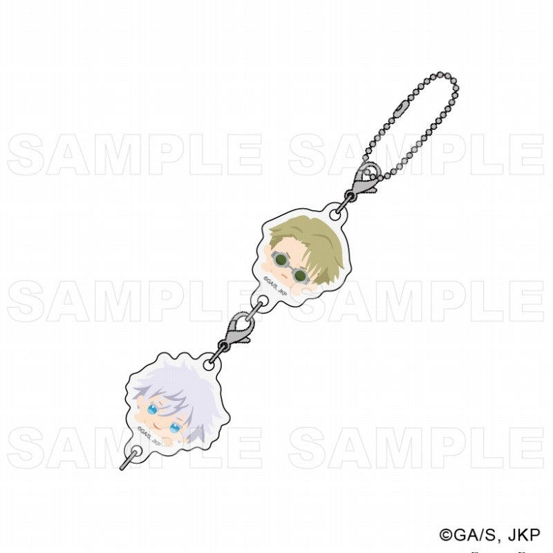 (Goods - Keychain) Jujutsu Kaisen Chokotte! Multi-Part Acrylic Keychain Shibuya Incident (Nanami, Gojo)
