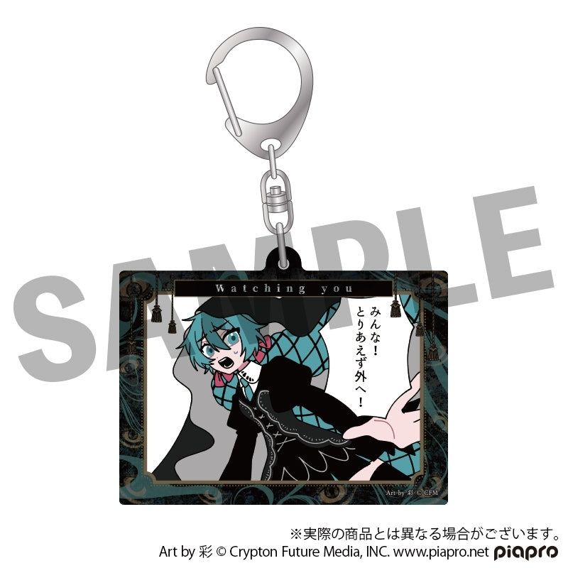 (Goods - Key Chain) VOCALOID STEAKA Watching you Hatsune Miku x Obaken Afterparty RepoKoma Panel Acrylic Key Chain Zero