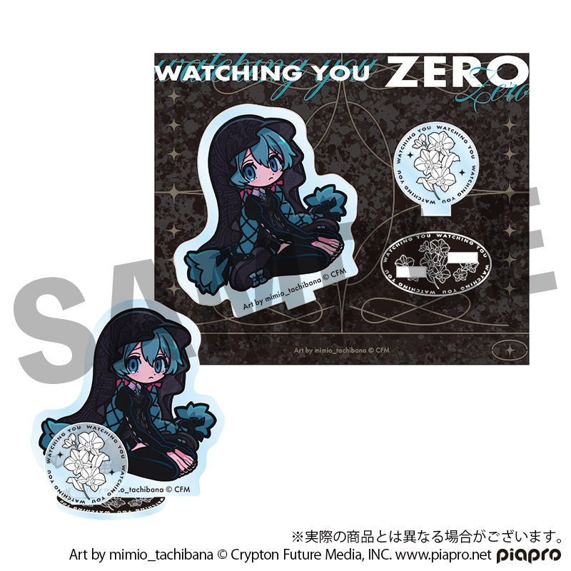 (Goods - Acrylic Stand) VOCALOID STEAKA Watching you Hatsune Miku x Obaken Afterparty Chibi Acrylic Stand Zero