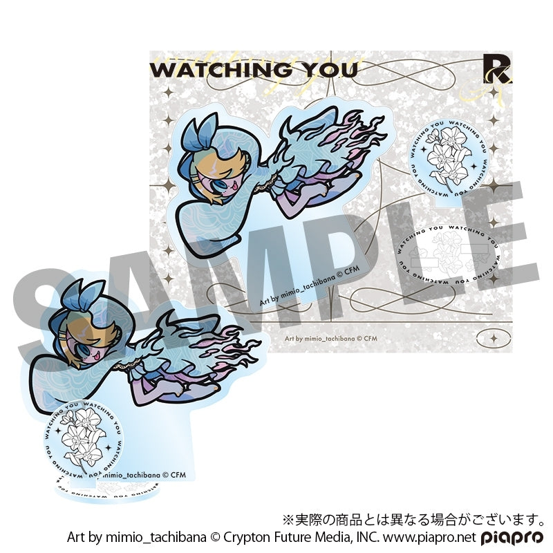 (Goods - Acrylic Stand) VOCALOID STEAKA Watching you Hatsune Miku x Obaken Afterparty Chibi Acrylic Stand R