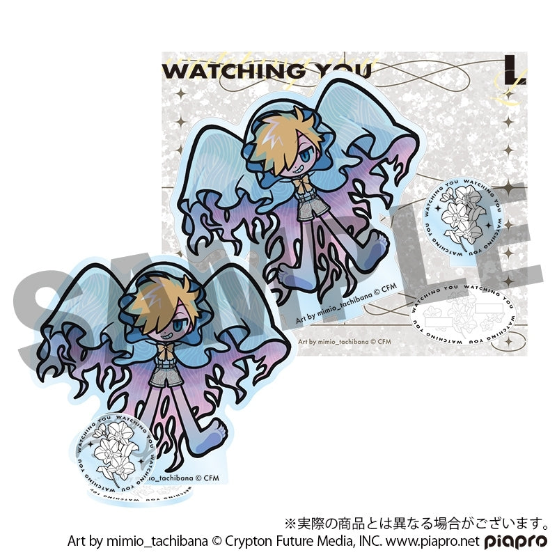 (Goods - Acrylic Stand) VOCALOID STEAKA Watching you Hatsune Miku x Obaken Afterparty Chibi Acrylic Stand L