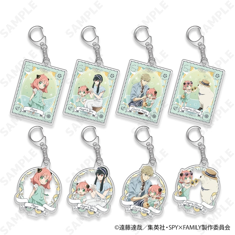 (1BOX=8)(Goods - Keychain) TV Anime SPY x FAMILY Trading Acrylic Keychain [Summer Outing](Blind Box -Single)
