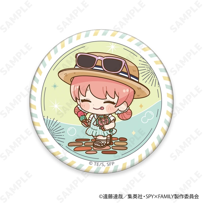 (1BOX=6)(Goods - Badge) TV Anime SPY x FAMILY Trading Button Badge Chibi ver. [Summer Outing](Blind Box -Single)