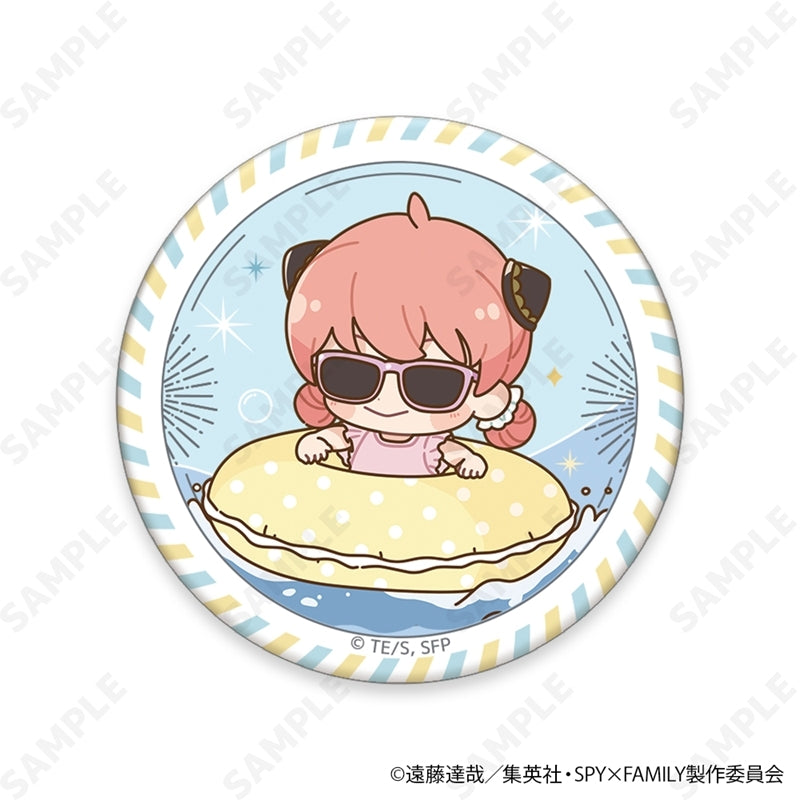 (1BOX=6)(Goods - Badge) TV Anime SPY x FAMILY Trading Button Badge Chibi ver. [Summer Outing](Blind Box -Single)