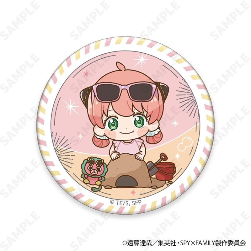 (1BOX=6)(Goods - Badge) TV Anime SPY x FAMILY Trading Button Badge Chibi ver. [Summer Outing](Blind Box -Single)