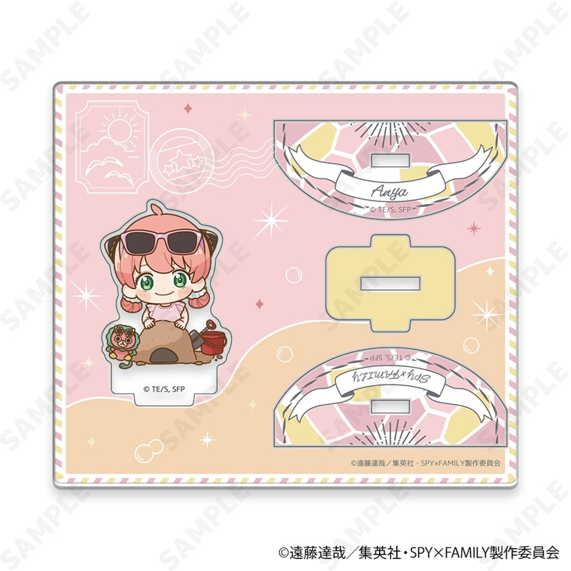 (Goods - Acrylic Stand) TV Anime SPY x FAMILY Yuratsun Acrylic Stand Chibi ver. 3. Building a Sand Castle [Summer Outing]
