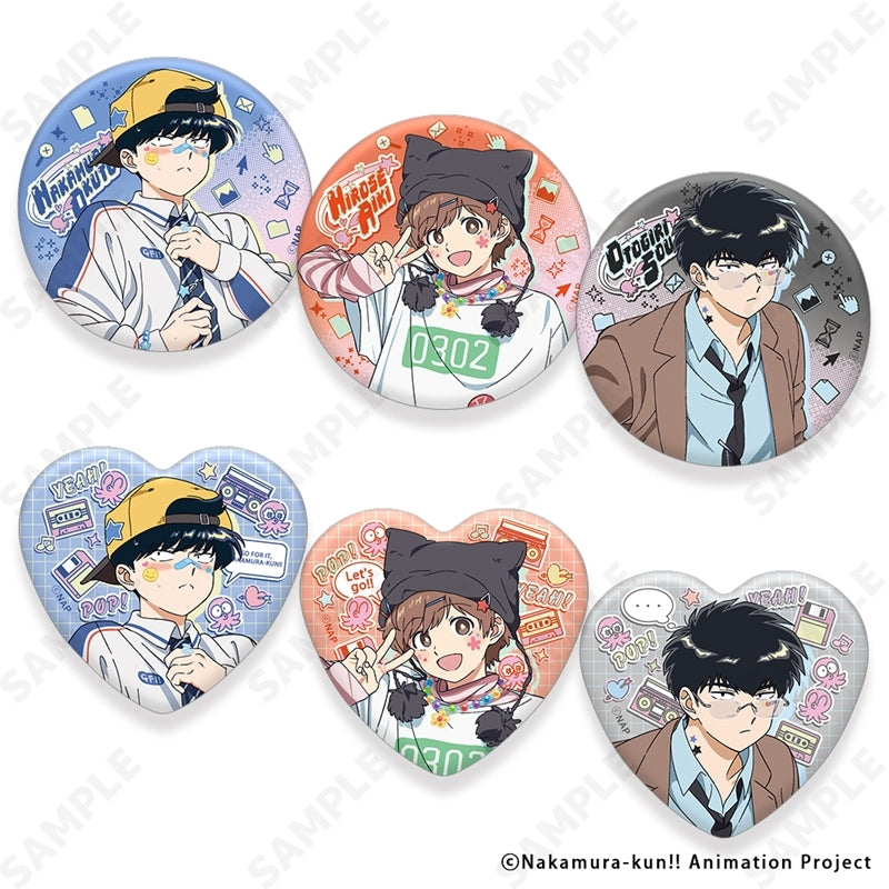 (1BOX=6)(Goods - Badge) TV Anime Go for It, Nakamura! Trading Button Badge [Y2K](Blind Box -Single)