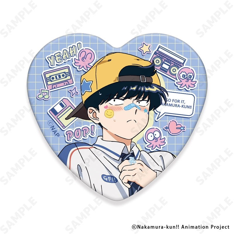 (1BOX=6)(Goods - Badge) TV Anime Go for It, Nakamura! Trading Button Badge [Y2K](Blind Box -Single)