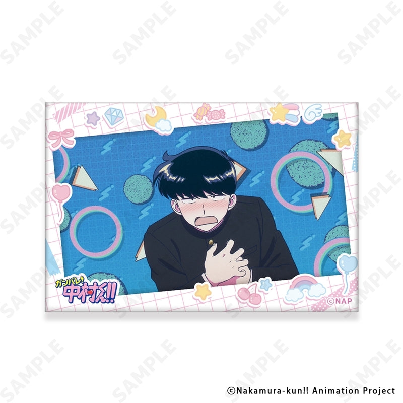 (1BOX=8)(Goods - Badge) TV Anime Go for It, Nakamura! Trading Square Button Badge [Y2K](Blind Box -Single)