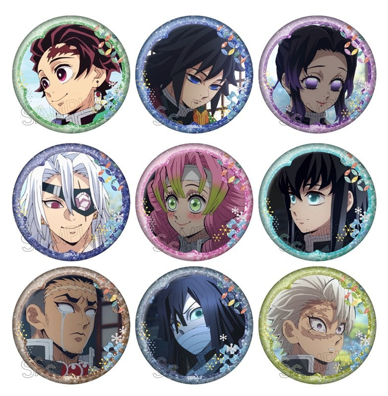 (Goods - Badge) Demon Slayer: Kimetsu no Yaiba Glitter Button Badge Vol. 2 (Blind Box -Single)