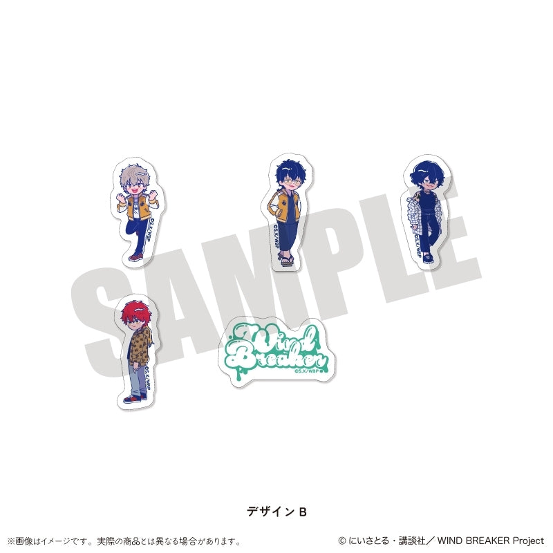 (Goods - Sticker) WIND BREAKER TV Anime Newtoro Vol.2 Sticker Flakes Set B