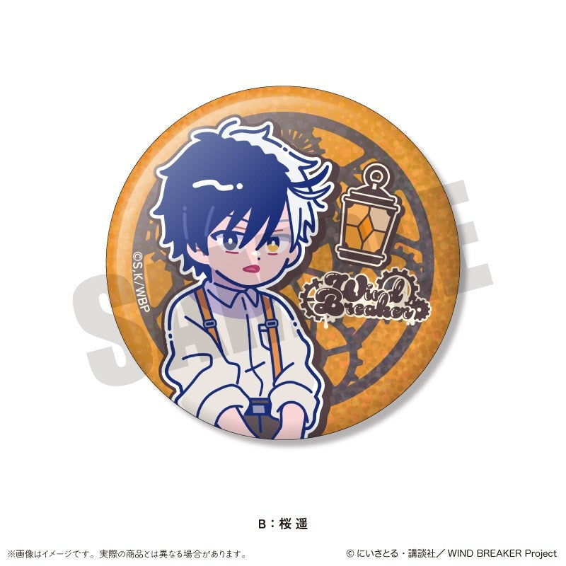 (Goods - Badge) WIND BREAKER Newtro Birthday Glitter Can Badge Sakura B