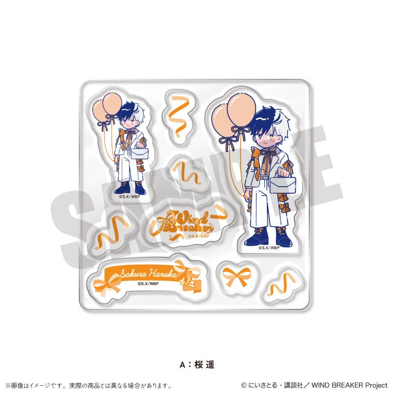 (Goods - Sticker) WIND BREAKER Newtro Birthday Custom Sticker Sheet Sakura A