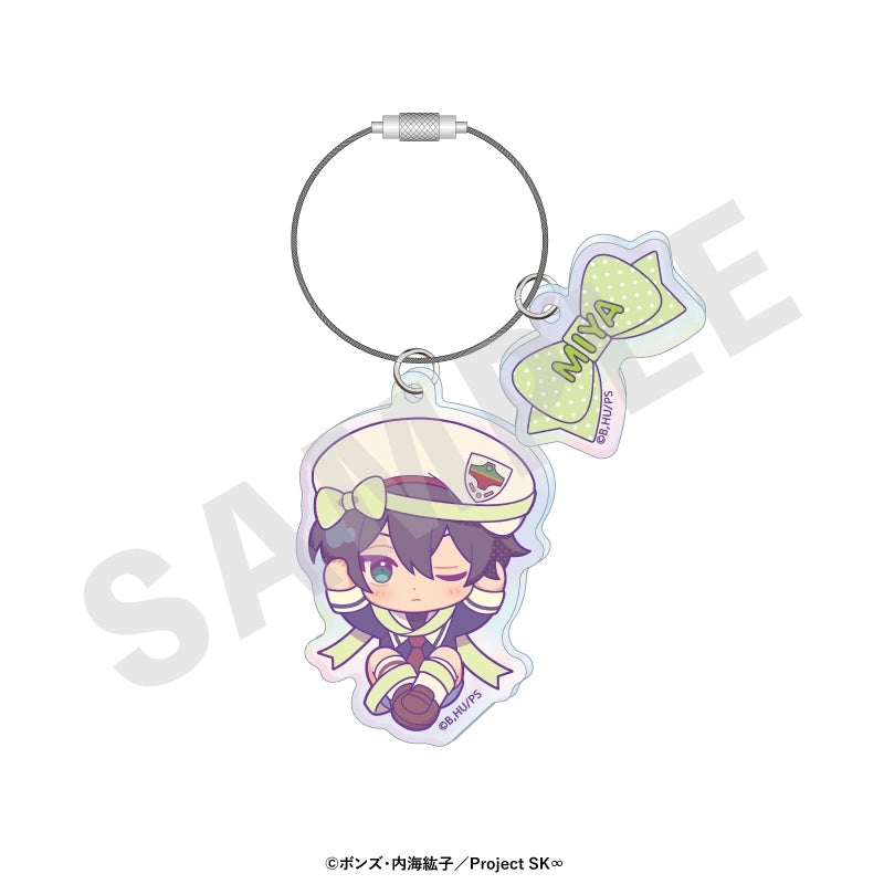 (Goods - Keychain) Original TV Anime - SK8 the Infinity Chibi Ribbon Series Iridescent Acrylic Keychain (Miya)