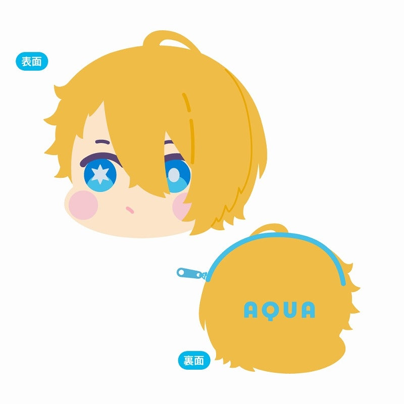 [Oshi no Ko] Mofumofu Face Coin Case B: Aqua