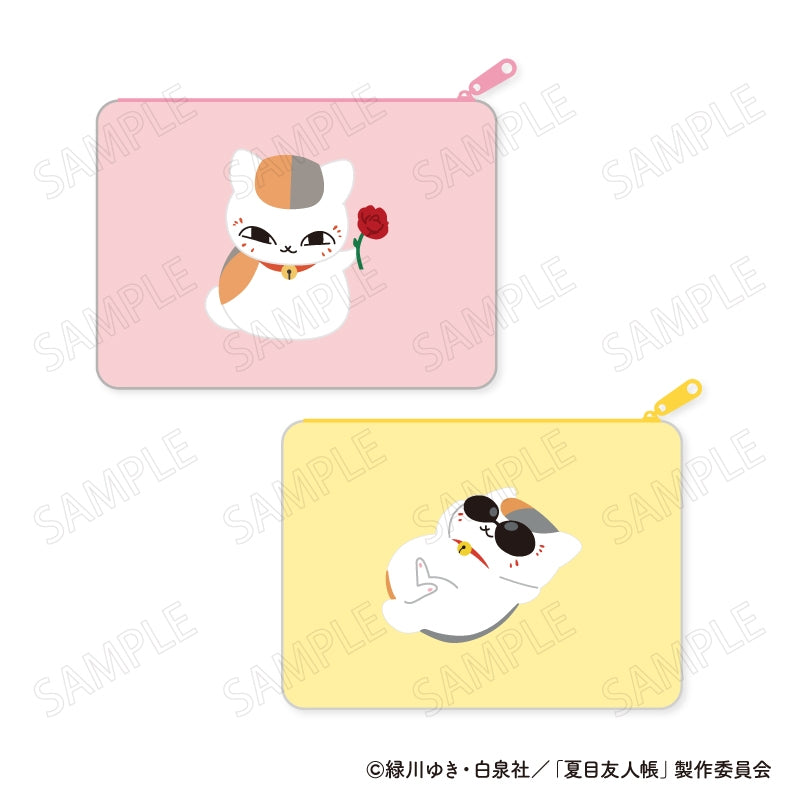 (Goods - Pouch) Natsume's Book of Friends (Natsume Yuujinchou) Nyanko Sensei Mofumofu Flat Pouch A: Rose