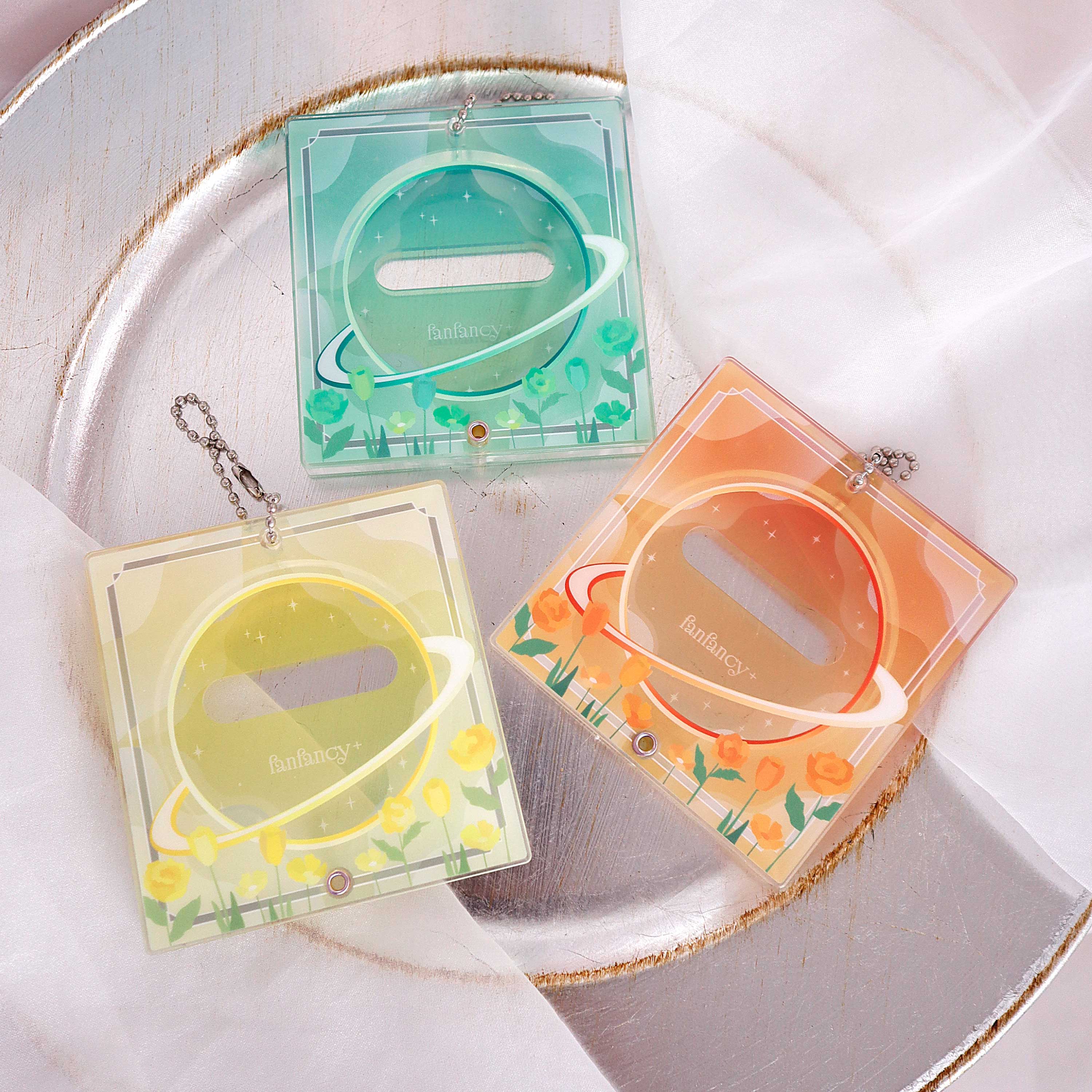 (Goods - Badge) fanfancy＋ Badge Acrylic Frame Dreamy Flower (Green)